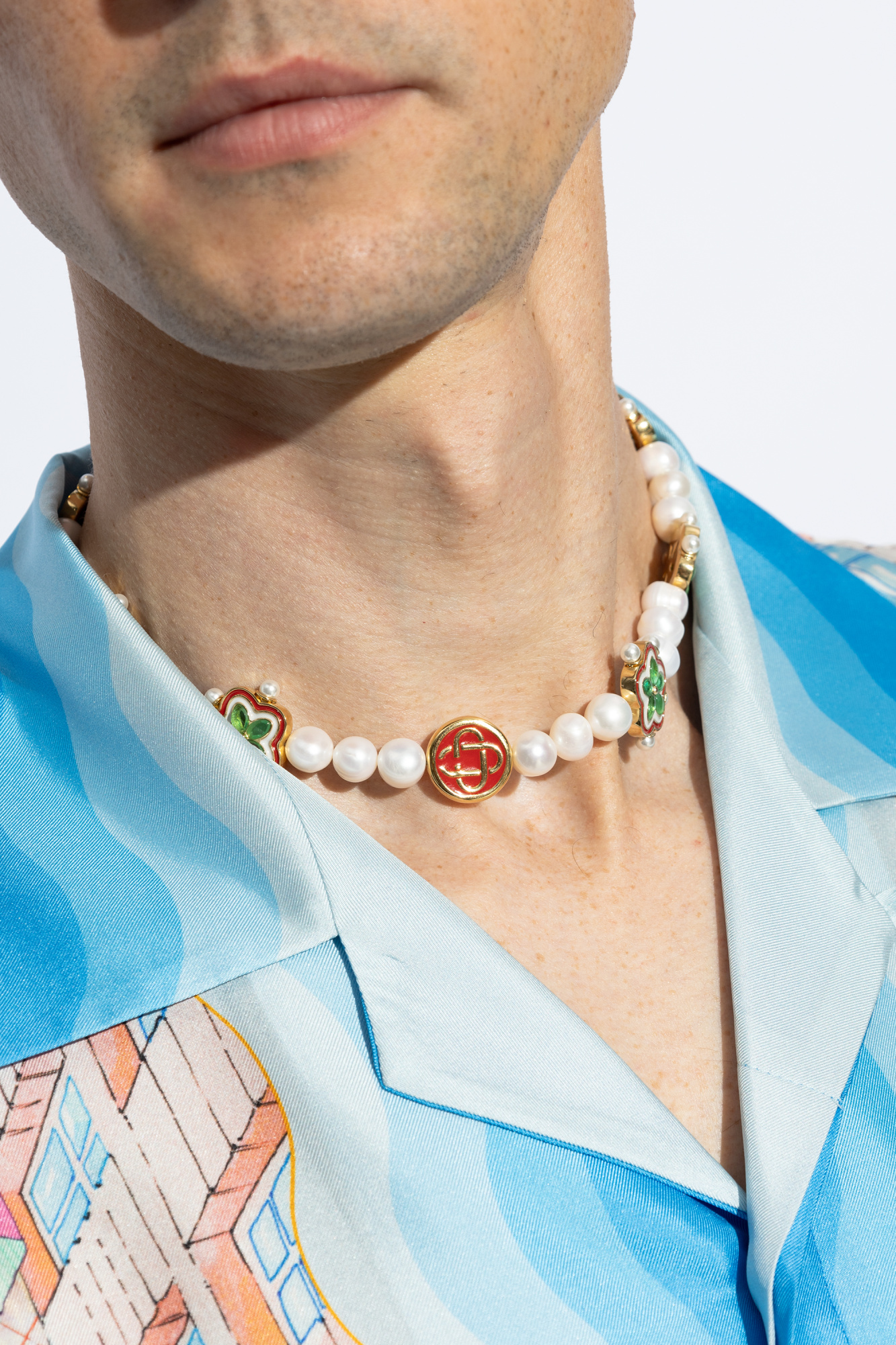 ネックレス・ペンダント Casablanca GRADIENT PEARL COLUMN NECKLACE Casablanca Gradient Pearl Column Necklace | italist, ALWAYS